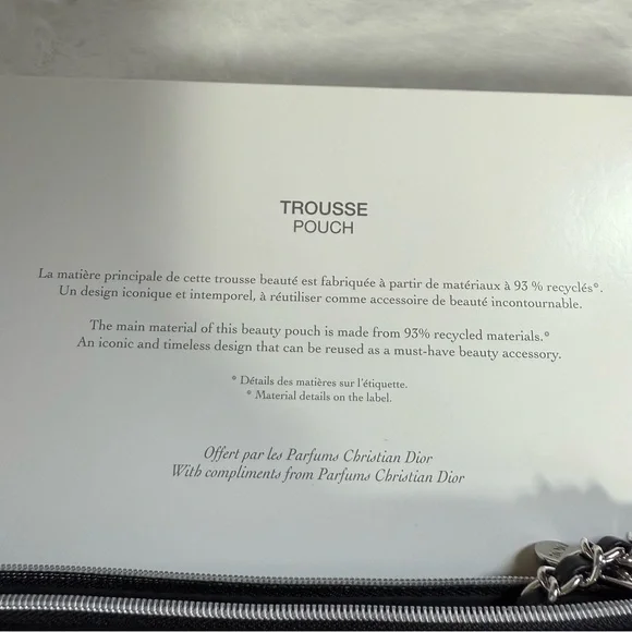 Dior Silver and Black Beauty Pouch/Clutch NIB - Picture 3 of 8